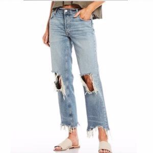 Free People We The Free Maggie Mid Rise Straight Jeans Size 29